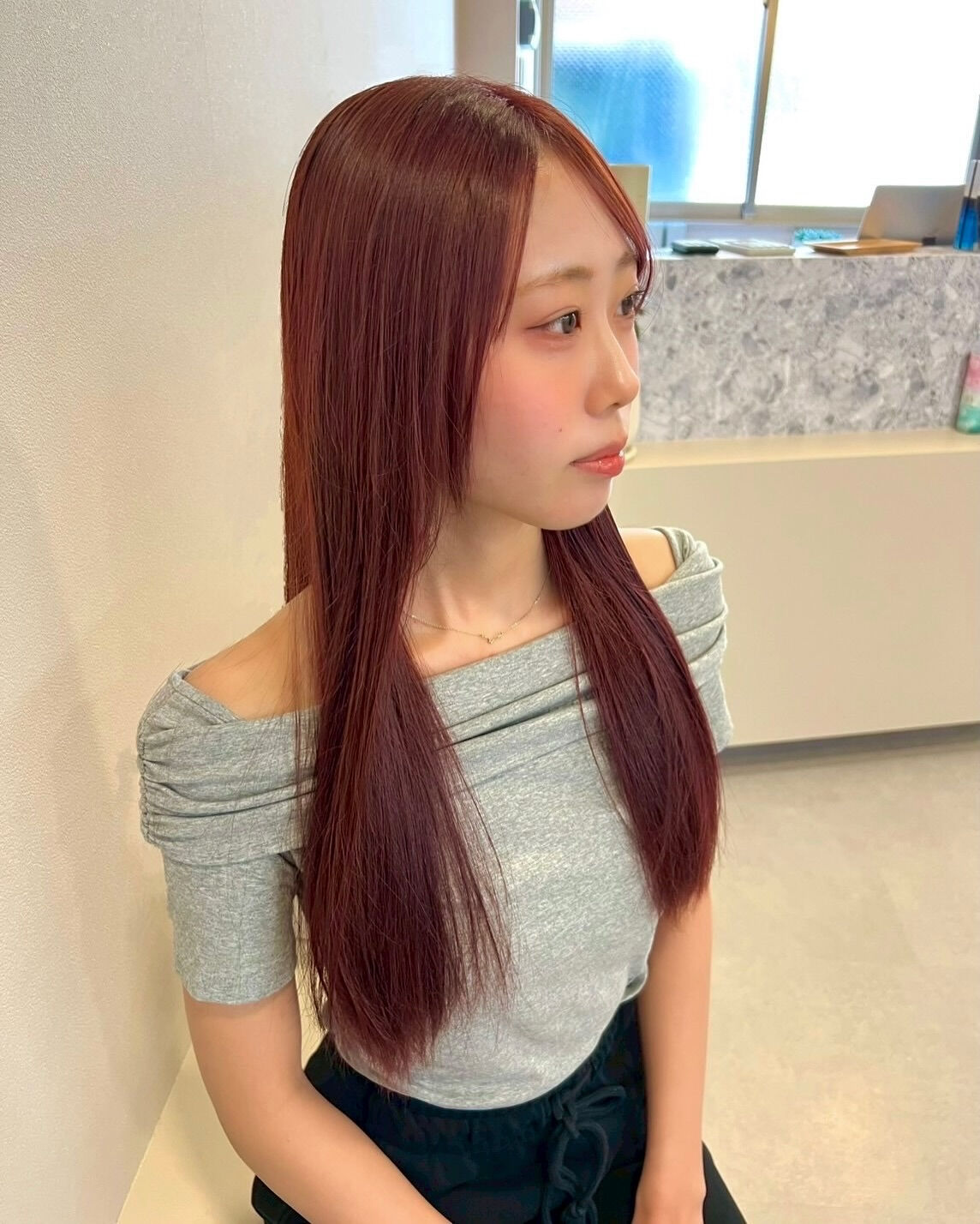 ブリーチ1回でつくる、柔らかさのあるredcolor♡