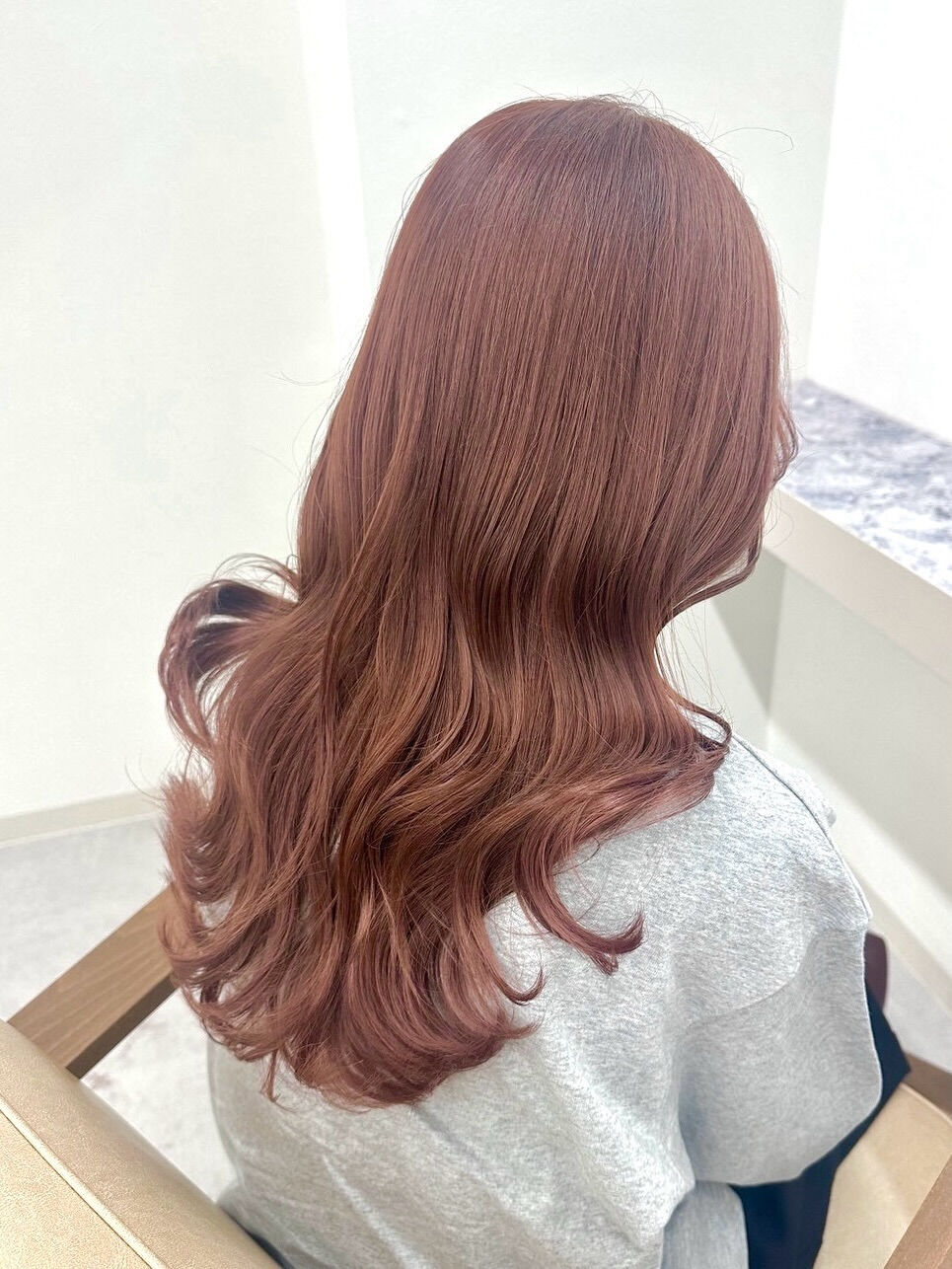 ブリーチ無しダブルカラーでつくるピンクベージュカラー🎀